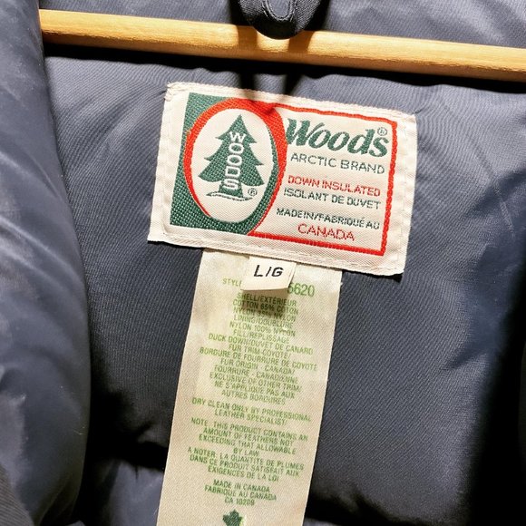 Woods Down insulated Parka Sz Lg - w/fur lined hood - Picture 5 of 7